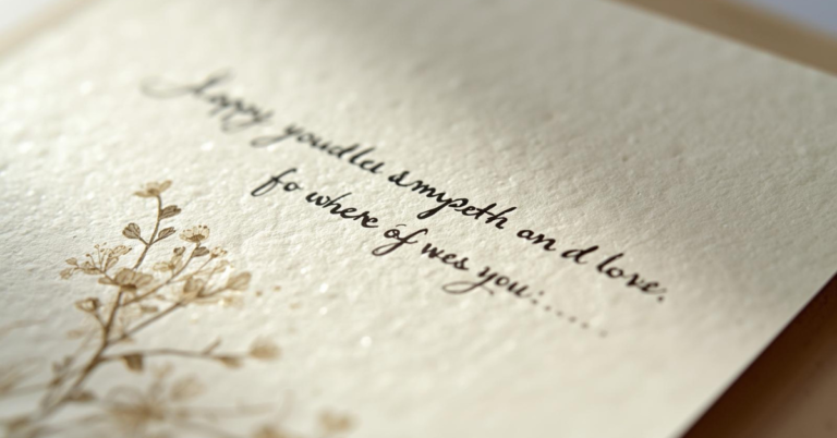 Sympathy Card Messages: Comforting Words for Every Loss