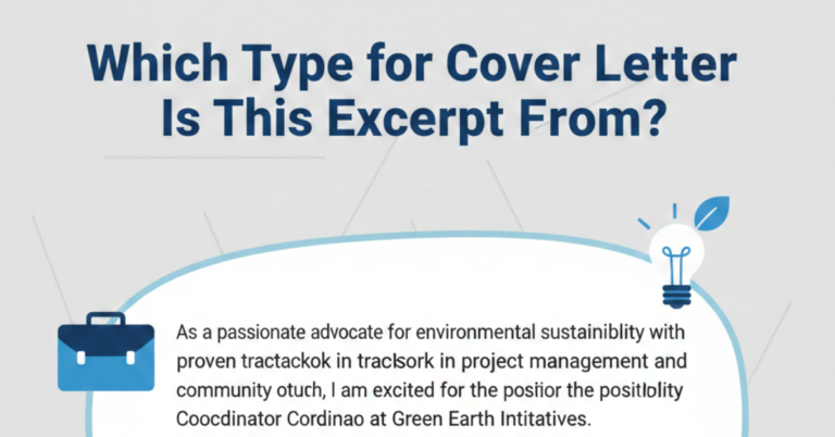 Which Type of Cover Letter Is This Excerpt From?