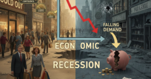 How a Recession Develops as Demand Falls