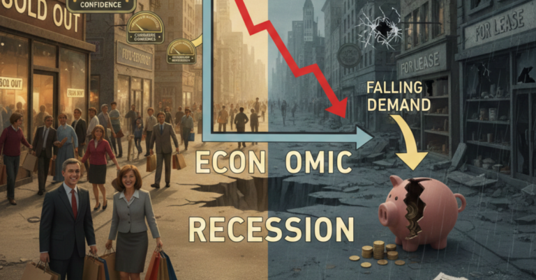 How a Recession Develops as Demand Falls