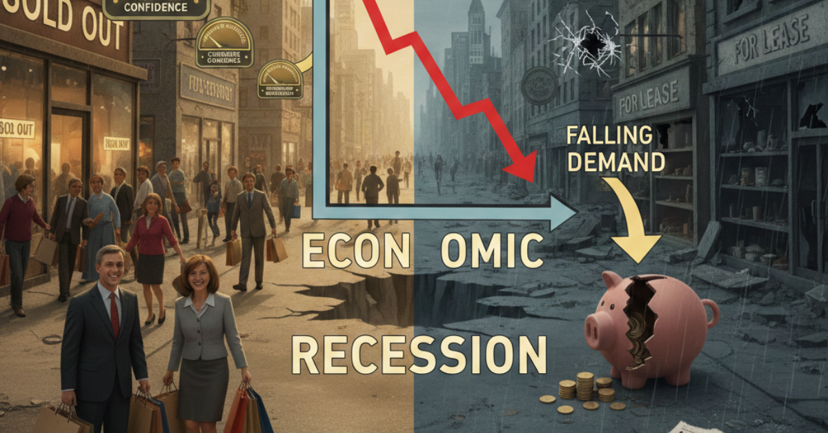 How a Recession Develops as Demand Falls