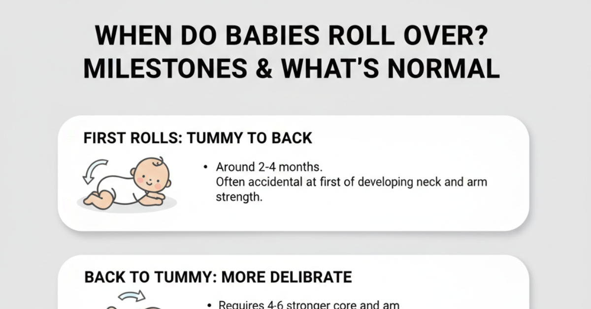 When Do Babies Roll Over? Milestones & What’s Normal