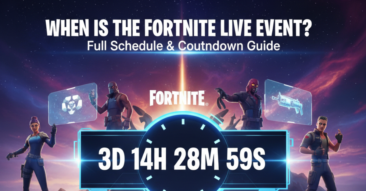 When Is the Fortnite Live Event? Full Schedule & Countdown Guide