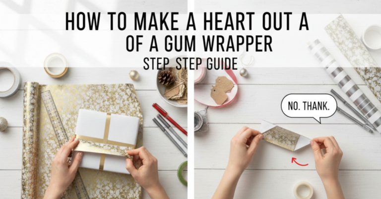 How to Make a Heart Out of a Gum Wrapper